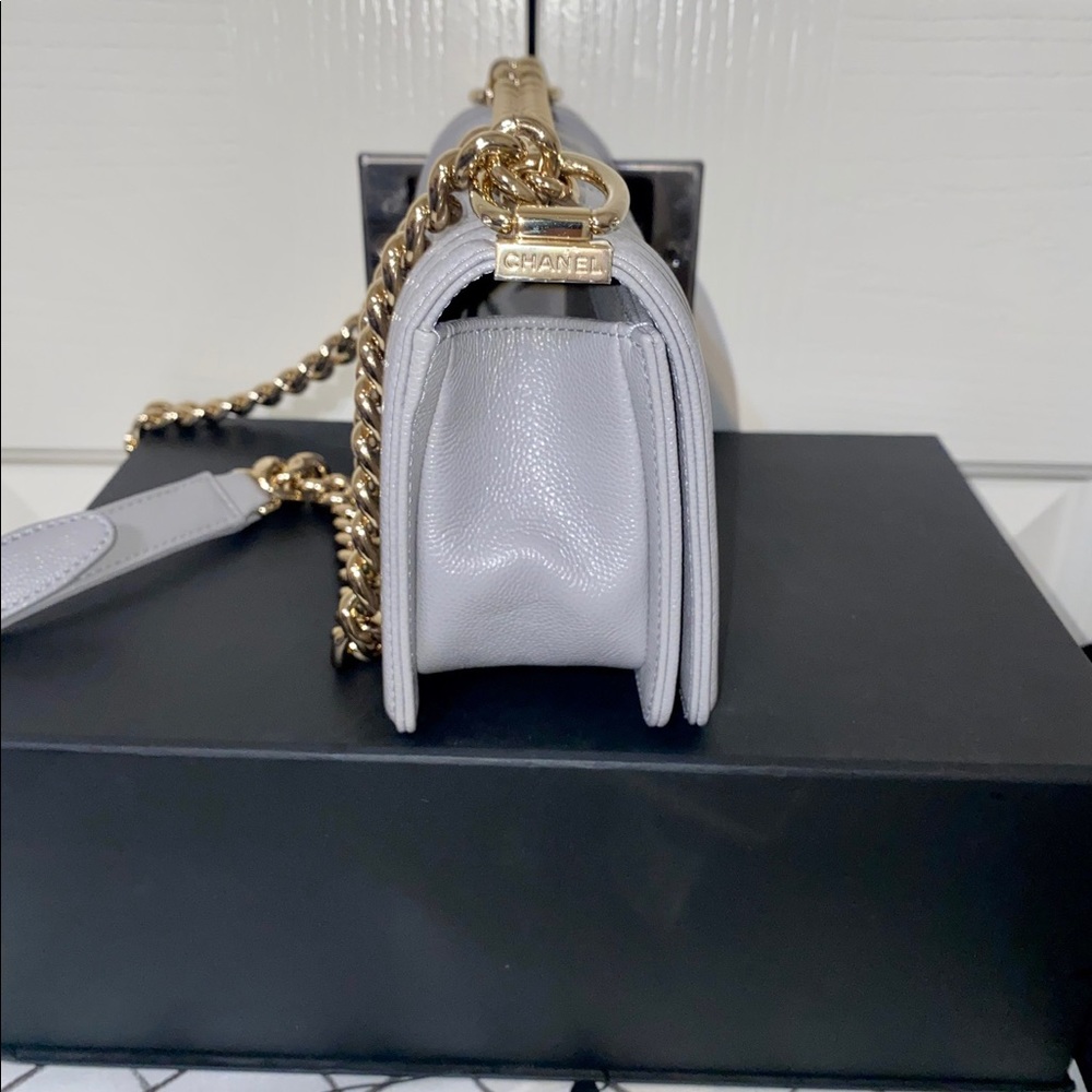 CHANEL BOY BAG SM GREY GHW - Picture 14 of 16